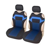 Ggwqoops 2 Pieces Set Design Front Car Seat Cover Universal Fit Care Coves Seat Protector For Seats Polyester Fabric Car Seat Covers(BLUE1)