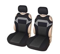 Ggwqoops 2 Pieces Set Design Front Car Seat Cover Universal Fit Care Coves Seat Protector For Seats Polyester Fabric Car Seat Covers(GRAY1)