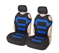 Ggwqoops 2 Pieces Set Design Front Car Seat Cover Universal Fit Care Coves Seat Protector For Seats Polyester Fabric Car Seat Covers(BLUE)