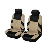 Ggwqoops 2Pieces Front Car Seat Cover Universal Auto Seat Protector Car Seat Covers(Beige front covers)