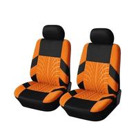 Ggwqoops 2Pieces Front Car Seat Cover Universal Auto Seat Protector Car Seat Covers(Orange front covers)