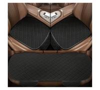 Ggwqoops 3Pcs Cotton And Linen Car Seat Cover Set Universal Seat Cover Cushion All Season Seat Protector Interior Accessories Car Seat Covers(Black)
