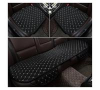 Ggwqoops 3Pcs Cotton Breathable Car Seat Cover Universal Seat Soft Cushion All Season Seat Protector Interior Accessories Car Seat Covers(Black with Beige)