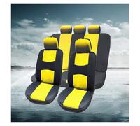Ggwqoops 9 Pcs Full Set Car Seat Covers With Detachable Headrests Universal Fit Interior Split Bench Covers Yellow Car Seat Covers