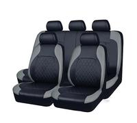 Ggwqoops All Season PU Leather Car Seat Cover Full Surrounded Seat Protector Waterproof Universal Fit Sedan Suv Pick-up Truck Seat Car Seat Covers(Black)