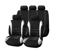 Ggwqoops Auto Parts Car Seat Cover Polyester Fabric 2/4/9 Piece Set Four Season Universal Front/Rear Car Seat Cushion Car Seat Covers(5 seat grey)