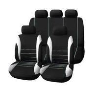 Ggwqoops Auto Parts Car Seat Cover Polyester Fabric 2/4/9 Piece Set Four Season Universal Front/Rear Car Seat Cushion Car Seat Covers(5 seat grey)