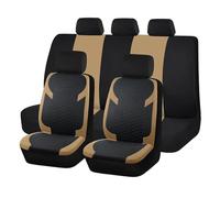 Ggwqoops Blue Universal Seat Car Cover Black Diamond Fabric Lattice Car Accessories Interior Fit Most Car SUV Van Seat Protector Car Seat Covers(Beige)