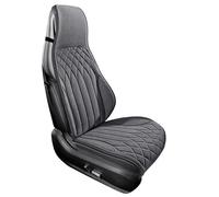Ggwqoops Breathable Car Seat Cover Soft Suede Driver's Seat Anti-slip Protective Cushion Four Seasons Interior Seat Support Car Seat Covers(B-Gray)