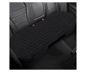 Ggwqoops Car Seat Cover Front Rear Warm Seats Cushion Protector Plush Seat Cover Autumn Winter Universal For Sedan Hatchback SUV Seat Mat Car Seat Covers(Black Rear)