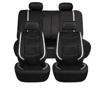 Ggwqoops Car Seat Covers Artificial Leather With Bright PVC Sheet With 3 Zipper Accessories Interior Seat Cushion Protector Car Seat Covers(Gray 5 Seat)