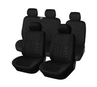 Ggwqoops Car Seat Covers Double Front Seats And 2+1 Seats For Kwid For Chevrolet For Tracker For Truck For SUV Car Seat Covers(Black-9PCS)