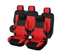 Ggwqoops Car Seat Covers Double Front Seats And 2+1 Seats For Kwid For Chevrolet For Tracker For Truck For SUV Car Seat Covers(Red-9PCS)