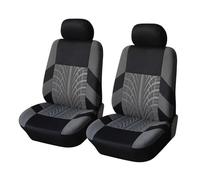 Ggwqoops Car Seat Covers Full Set Universal Fit Most Cars Covers With Tire Track Detail Styling Car Seat Covers(Gray 2 pieces)