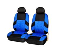 Ggwqoops Car Seat Covers Set Polyester Universal Fit Most Cars Truck SUV Van Protector Blue Front Pair Car Seat Covers