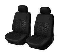 Ggwqoops Car Seat Covers Set Universal Fit Most Cars Covers With Tire Track Detail Styling Car Seat Protector Car Seat Covers(Black 2 pieces)