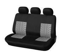Ggwqoops Car Seat Covers Set Universal Fit Most Cars Covers With Tire Track Detail Styling Car Seat Protector Car Seat Covers(Gray back part)