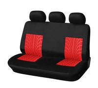 Ggwqoops Car Seat Covers Set Universal Fit Most Cars Covers With Tire Track Detail Styling Car Seat Protector Car Seat Covers(Red back part)