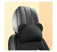 Ggwqoops Car Seat Cushion Linen Cartoon Bear Women's Cute Anti-slip Breathable Car Seat Protect Cushion Cover Universal Car Seat Covers(A Headrest)