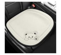 Ggwqoops Car Seat Cushion Linen Cartoon Bear Women's Cute Anti-slip Breathable Car Seat Protect Cushion Cover Universal Car Seat Covers(B1)