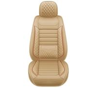 Ggwqoops Elegant Universal Faux Leather Car Seat Cove Easy-Clean Comfort Design Fits Major Models - Enhance Your Car's Car Seat Covers(Beige)