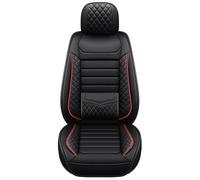 Ggwqoops Elegant Universal Faux Leather Car Seat Cove Easy-Clean Comfort Design Fits Major Models - Enhance Your Car's Car Seat Covers(Black red2)