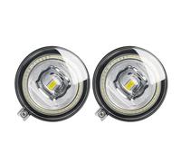Ggwqoops Fog Light For Jeep For Grand For Cherokee 2005-2010 2 X LED Fog Light Assembly Car Angel Eye DRL Daytime Running Fog Lamp H10 Front Fog Lights(White and Blue)