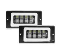 Ggwqoops Fog Light For Lada 2110-2117 2pcs Car Front Fog Lamp LED Lights Headlight DRL White Amber Halo Ring Running Light Driving Driving Lamp