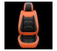 Ggwqoops For Duster For Kadjar For Scenic For Espace For Fluence For Koleos 1 PC Universal PU Leather Car Seat Cover Interior Accessories Car Seat Covers(Black Orange)