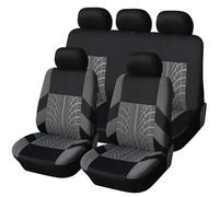 Ggwqoops For Logan 1 2004 2005 2006 2007 2008 2009 Car Seat Covers Set Universal Fit Most Covers With Tire Track Car Seat Covers(Gray-9PCS)