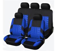 Ggwqoops For Logan 1 2004 2005 2006 2007 2008 2009 Car Seat Covers Set Universal Fit Most Covers With Tire Track Car Seat Covers(Blue-9PCS)