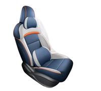 Ggwqoops For MG4 For MULAN Leather Car Seat Cover Auto Accessories Interior Full Set Automobiles Car Seat Covers(5 seats blue pillow)