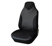 Ggwqoops For VW T4 For Opel For Vivaro For Lveco For Transit Heavy Duty Leather Car Waterproof Single Double Van Seat Covers Car Seat Covers(1pcs FRONT BLACK)