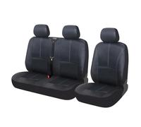 Ggwqoops For VW T4 For Opel For Vivaro For Lveco For Transit Heavy Duty Leather Car Waterproof Single Double Van Seat Covers Car Seat Covers(3PCS VAN COVER)