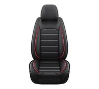 Ggwqoops Full/Single Set Car Seat Covers Front&Rear Split Bench Protector Four Season Universal Fit Most SUV Accessories Car Seat Covers(Front singlBlack-Red)