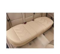 Ggwqoops Luxury Car Seat Cover PU Leather Seat Cushion Covers Universal Auto Interior Seats Protection Pad Mat Four Seasons Car Seat Covers(1pc rear beige)