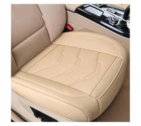Ggwqoops Luxury Car Seat Cover PU Leather Seat Cushion Covers Universal Auto Interior Seats Protection Pad Mat Four Seasons Car Seat Covers(1pc front beige)