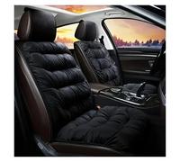Ggwqoops Luxury Plush Car Seat Cushion - 1pc Thick Warm Front Single Seat Cover With Backrest Universal Fit Easy-Care Comfortable Winter Car Seat Covers(Black)