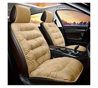 Ggwqoops Luxury Plush Car Seat Cushion - 1pc Thick Warm Front Single Seat Cover With Backrest Universal Fit Easy-Care Comfortable Winter Car Seat Covers(Beige Color)