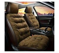 Ggwqoops Luxury Plush Car Seat Cushion - 1pc Thick Warm Front Single Seat Cover With Backrest Universal Fit Easy-Care Comfortable Winter Car Seat Covers(Coffee color)