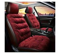 Ggwqoops Luxury Plush Car Seat Cushion - 1pc Thick Warm Front Single Seat Cover With Backrest Universal Fit Easy-Care Comfortable Winter Car Seat Covers(Red)