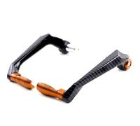 Ggwqoops Motorcycle Hand Guards 3D Engraving Universal 7/8" Handlebar Protectors for Motorcycle Scooter Mountain Bikes Brake Lever Guard CNC Aluminium Hand Guards Motorcycle(Orange)