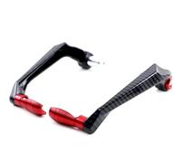 Ggwqoops Motorcycle Hand Guards 3D Engraving Universal 7/8" Handlebar Protectors for Motorcycle Scooter Mountain Bikes Brake Lever Guard CNC Aluminium Hand Guards Motorcycle(Red)