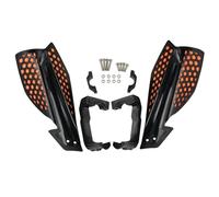 Ggwqoops Motorcycle Hand Guards for Suzuki for Kawasaki for Beta for Sherco Universal 7/8" Bar Dirt Pit Bike HandguardsHand Protectors Hand Guards Motorcycle(Black Orange)