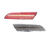 Ggwqoops Rear Reflector Bumper Light For Chrysler For Crossfire 2004-2008 4PCS LED Side Marker Light Bumper Front Amber Red Turn Signal Lights(2pc Rear Red Clear4)