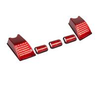 Ggwqoops Rear Reflector Bumper Light For Hummer H2 2003-2009 1 Set Car Roof Marker Lights Red Front Amber 25809312 16531442 15060525(5pc Rear Red2)