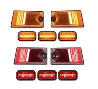 Ggwqoops Rear Reflector Bumper Light For Hummer H2 2003-2009 1 Set Car Roof Marker Lights Red Front Amber 25809312 16531442 15060525(10pc Amber Red5)