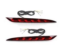 Ggwqoops Rear Reflector Bumper Light For Tesla For Model 3 Y 2017-2023 Auto Exterior Parts Rear Bumper LED Fog Lights Streamer Turn Signal Lamps Tail(Mod*elY A*8 Red)