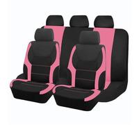 Ggwqoops Sports Universal Polyester Car Seat Cover Set Fit Most Plain Fabric Bicolor Stylish Accessories Seat Protector Car Seat Covers(TypeB Pink 5 Seat)
