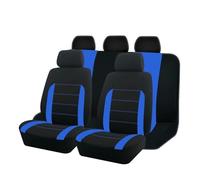 Ggwqoops Sports Universal Polyester Car Seat Cover Set Fit Most Plain Fabric Bicolor Stylish Accessories Seat Protector Car Seat Covers(TypeC Blue 5 seat)